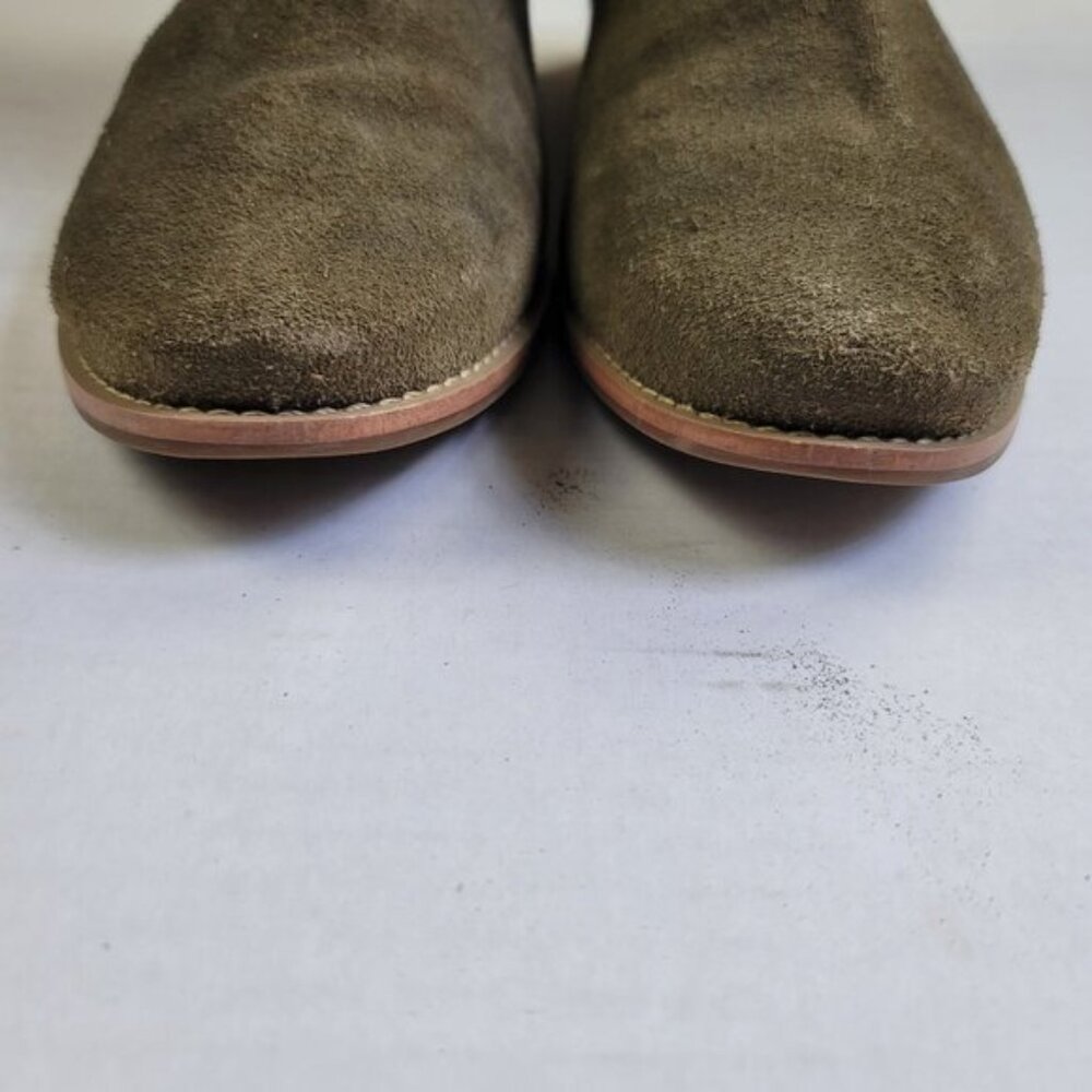 Jack Rogers Scalloped Edge Carly Boot-Olive Suede - Picture 4 of 13